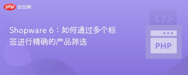 Shopware 6:如何通过多个标签进行精确的产品筛选