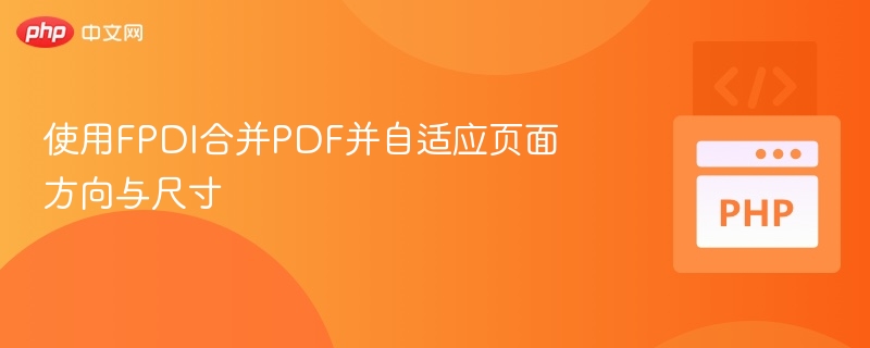 FPDI合并PDF自适应页面设置技巧