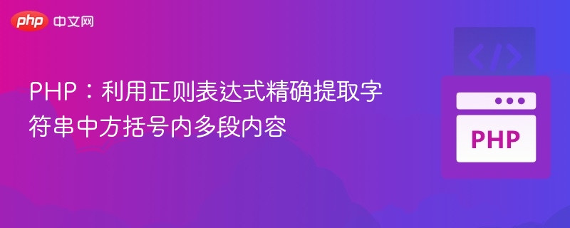 PHP：利用正则表达式精确提取字符串中方括号内多段内容
