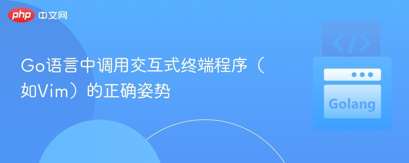 Go语言中调用交互式终端程序(如Vim)的正确姿势
