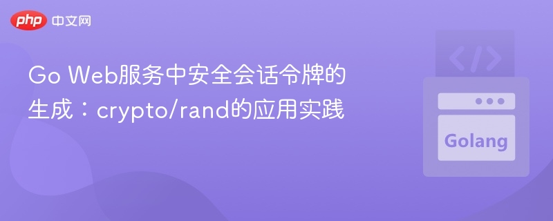 Go Web服务中安全会话令牌的生成：crypto/rand的应用实践
