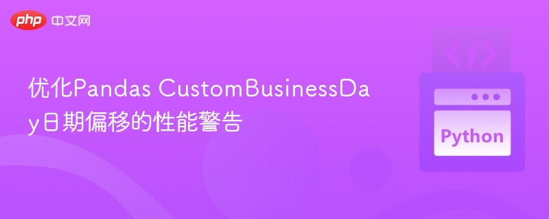 优化Pandas CustomBusinessDay日期偏移的性能警告
