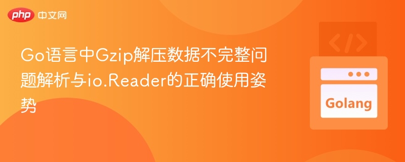 Go语言中Gzip解压数据不完整问题解析与io.Reader的正确使用姿势
