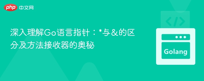 Go语言指针详解：*与&区别及方法接收器解析