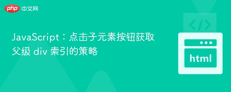 点击子按钮获取父div索引的技巧