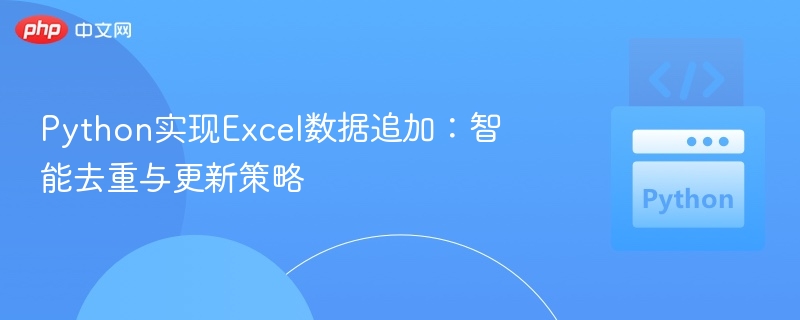 Python实现Excel数据追加:智能去重与更新策略