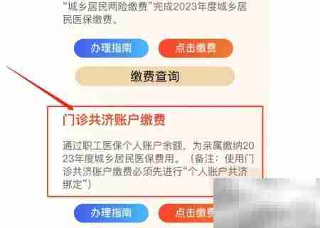 门诊共济缴费新政策
