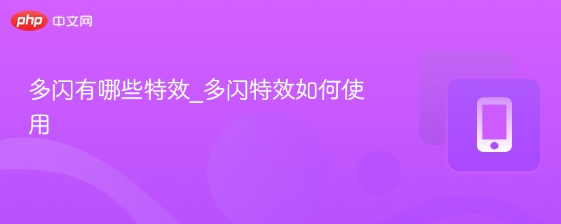 多闪特效大全及使用教程