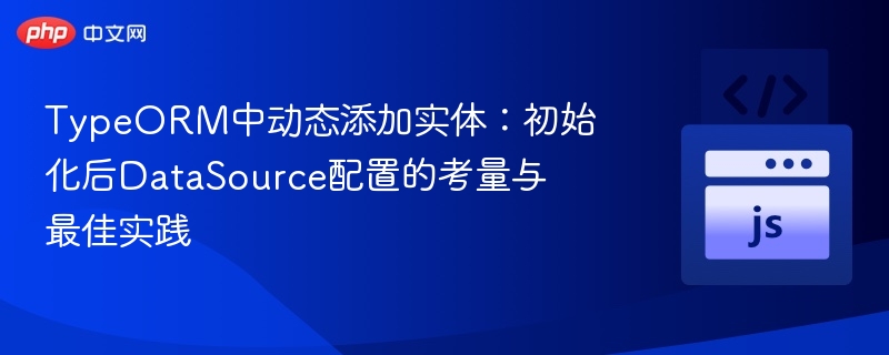 TypeORM中动态添加实体：初始化后DataSource配置的考量与最佳实践
