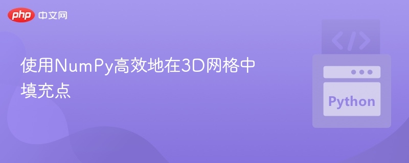 使用NumPy高效地在3D网格中填充点