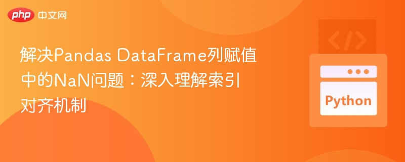 解决Pandas DataFrame列赋值中的NaN问题：深入理解索引对齐机制