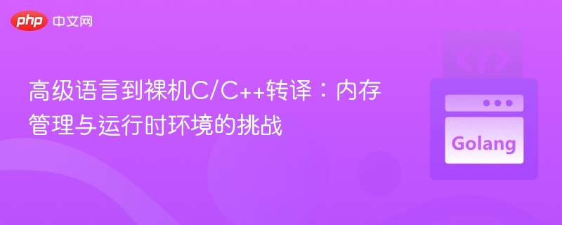 高级语言转C/C++：内存与运行时问题解析