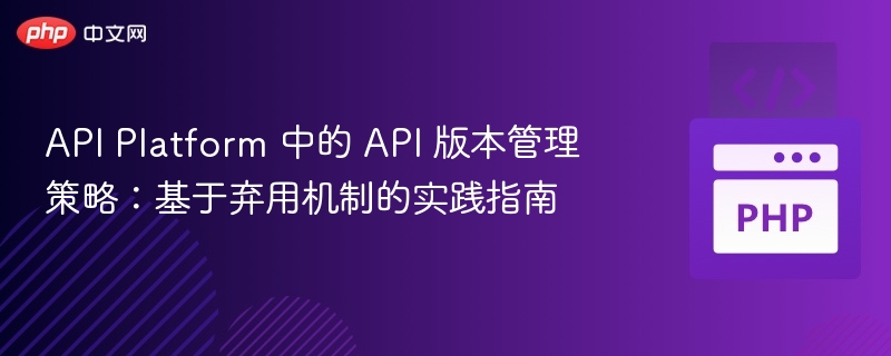 API Platform 中的 API 版本管理策略：基于弃用机制的实践指南
