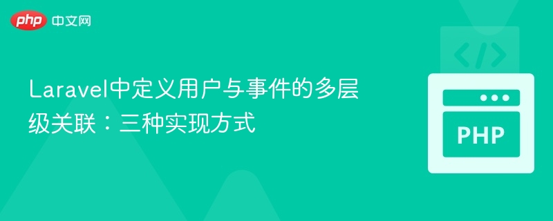 Laravel用户与事件多级关联的三种方法