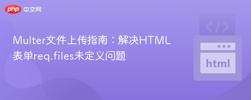 Multer文件上传问题：解决req.files未定义方法