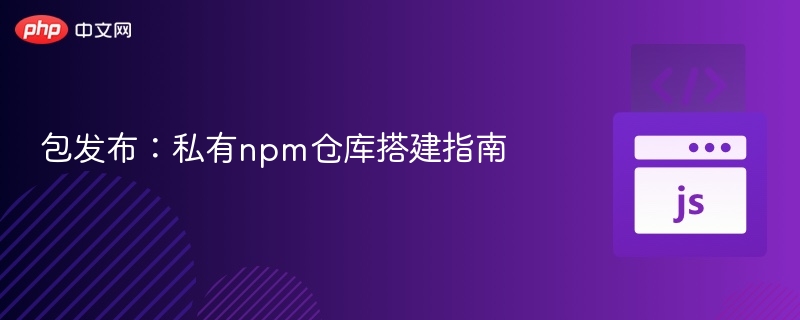 包发布：私有npm仓库搭建指南