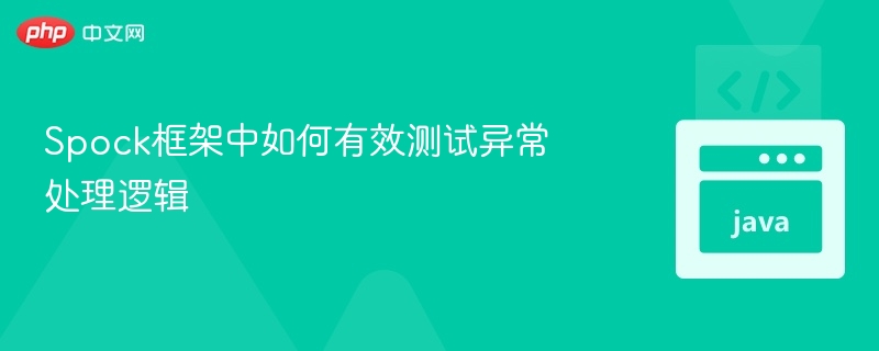 Spock框架异常测试技巧分享