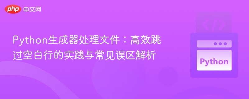 Python生成器跳过空白行技巧