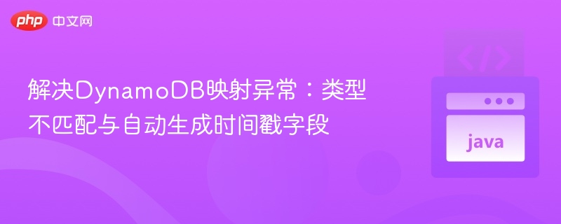 解决DynamoDB映射异常：类型不匹配与自动生成时间戳字段