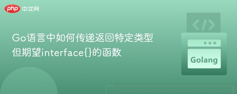 Go语言中如何传递返回特定类型但期望interface{}的函数