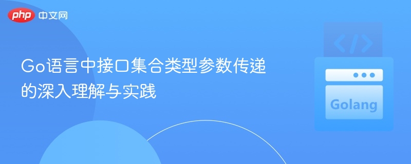 Go语言中接口集合类型参数传递的深入理解与实践
