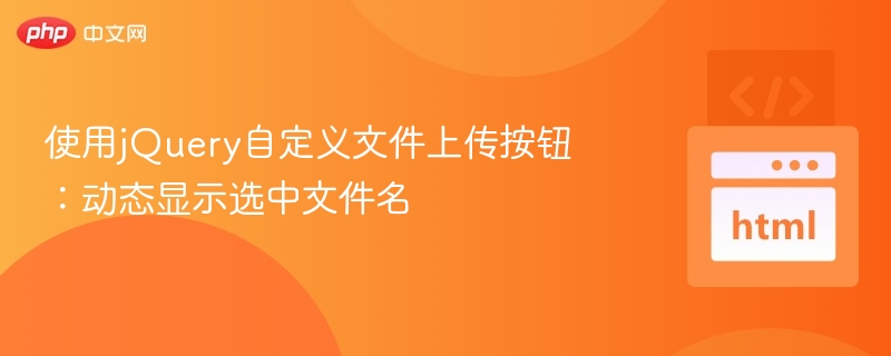 使用jQuery自定义文件上传按钮：动态显示选中文件名
