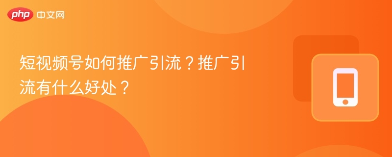 短视频号如何推广引流？推广引流有什么好处？