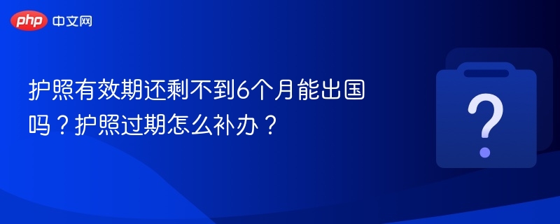 护照有效期还剩不到6个月能出国吗？护照过期怎么补办？