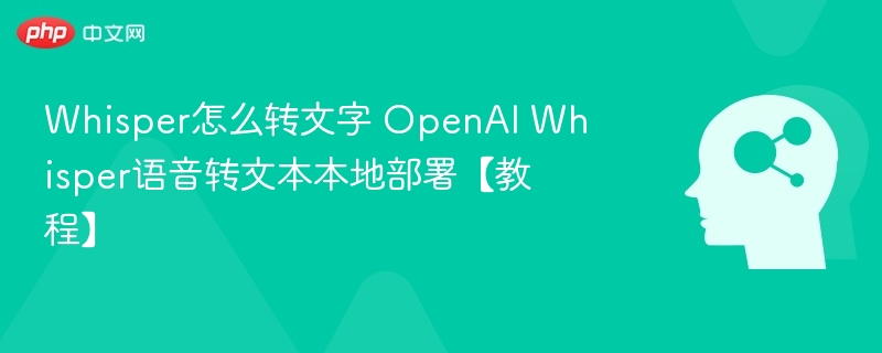 Whisper怎么转文字 OpenAI Whisper语音转文本本地部署【教程】