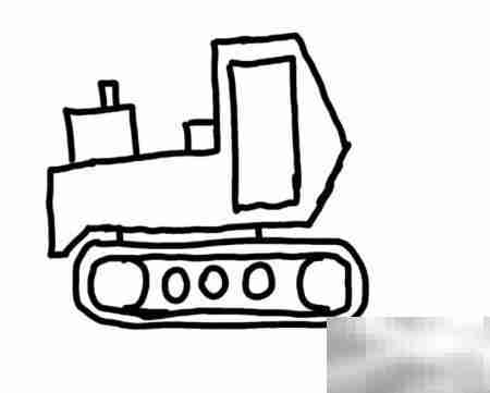 简笔画挖掘机教程