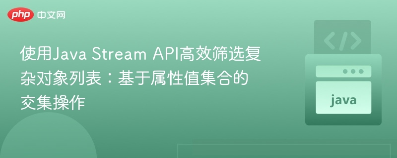 使用Java Stream API高效筛选复杂对象列表：基于属性值集合的交集操作