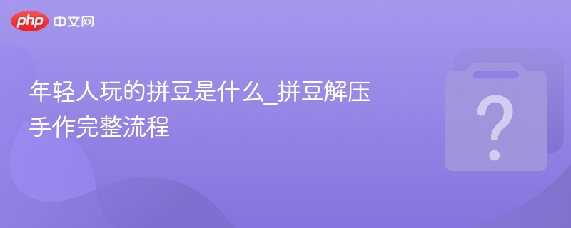 拼豆是什么？手作解压全流程详解