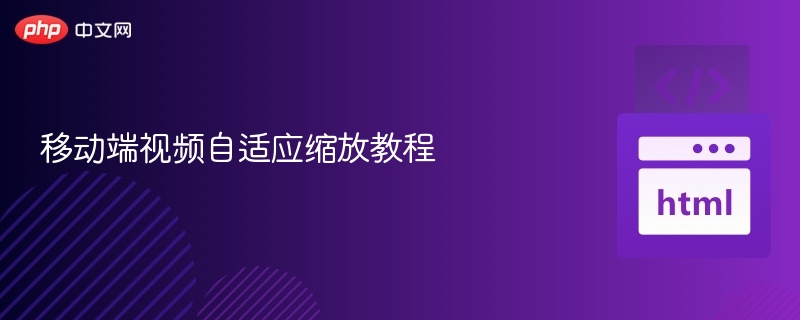 移动端视频自适应缩放教程