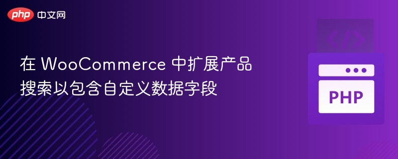 WooCommerce扩展搜索支持自定义字段