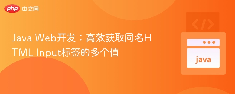 JavaWeb获取多个同名Input值的技巧