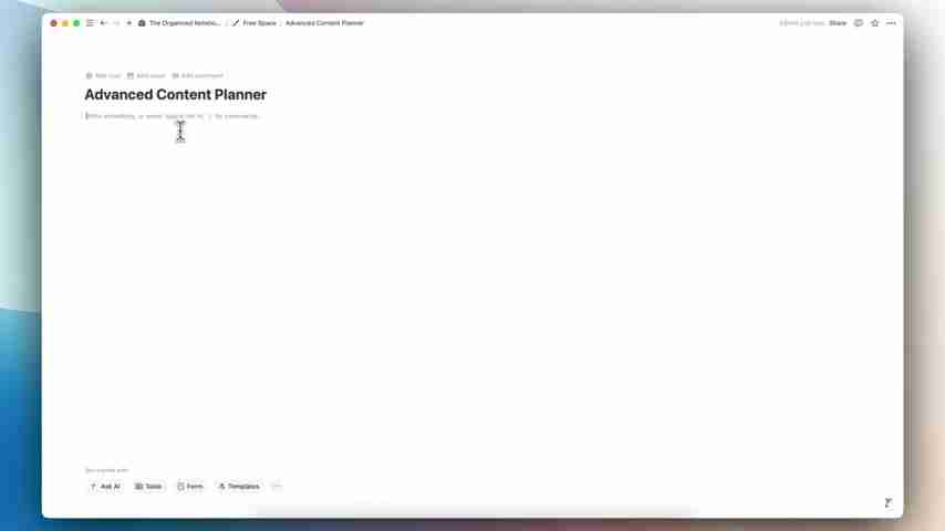 Notion高级内容规划:自动化你的YouTube和社会媒体策略
