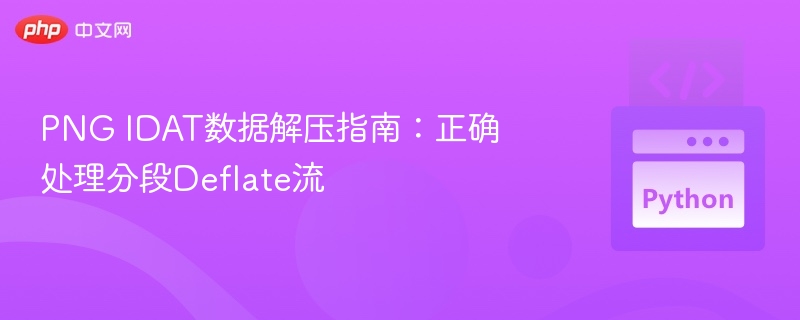 PNG IDAT数据解压指南：正确处理分段Deflate流
