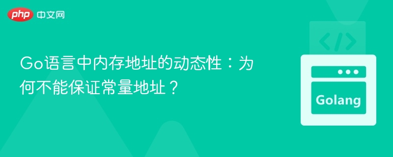 Go语言常量地址为何不固定？