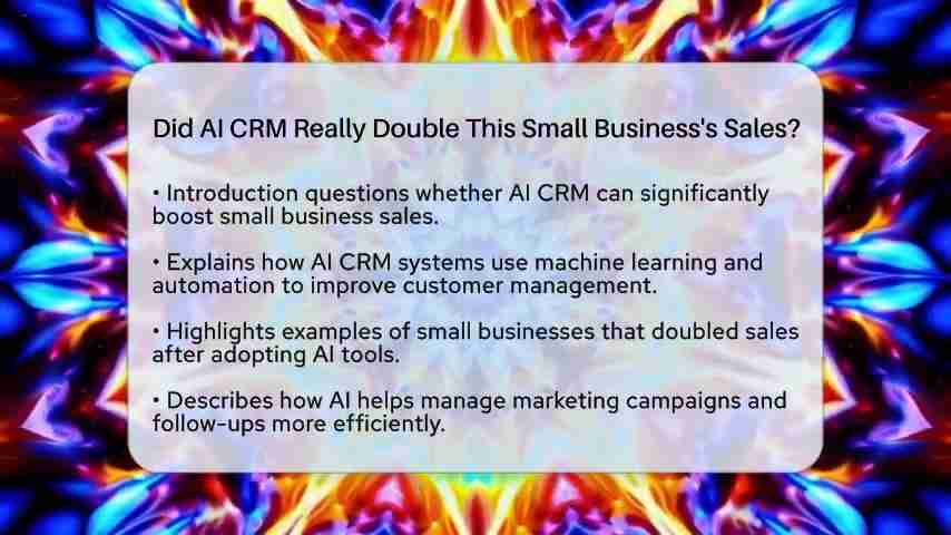 AI CRM:如何助力小企业销售额翻倍增长?
