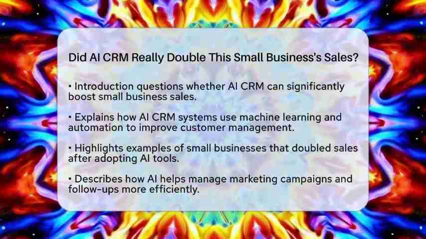 AI CRM:如何助力小企业销售额翻倍增长?