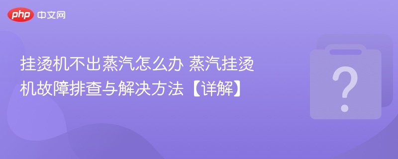 挂烫机没蒸汽怎么办？解决方法全攻略