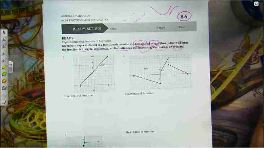函数特征识别与应用:8.6家庭作业助手