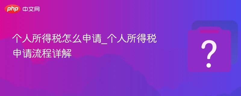 个人所得税申请流程全解析