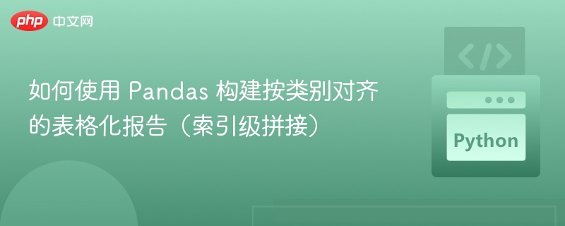 Pandas索引拼接构建分类报表教程