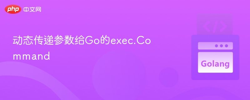 Go中正确传递参数给exec.Command的方法