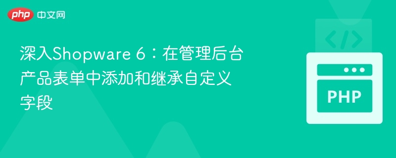 深入Shopware 6:在管理后台产品表单中添加和继承自定义字段