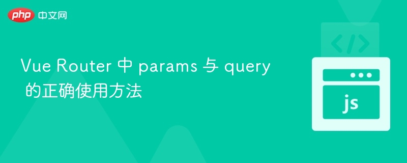 params与query区别详解及使用教程