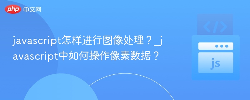JavaScript如何操作图像像素？