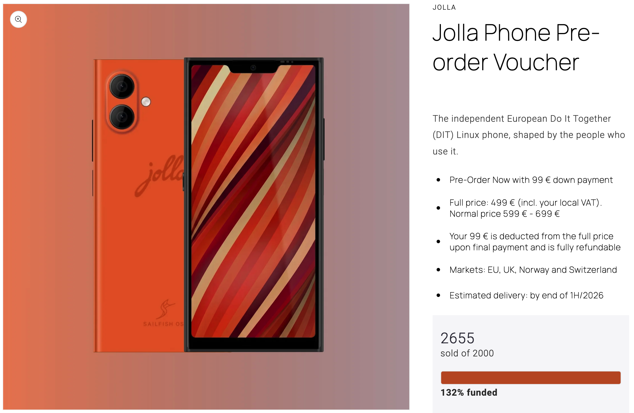 Jolla 重启 Linux 手机项目：新款 Jolla Phone 正在预订中