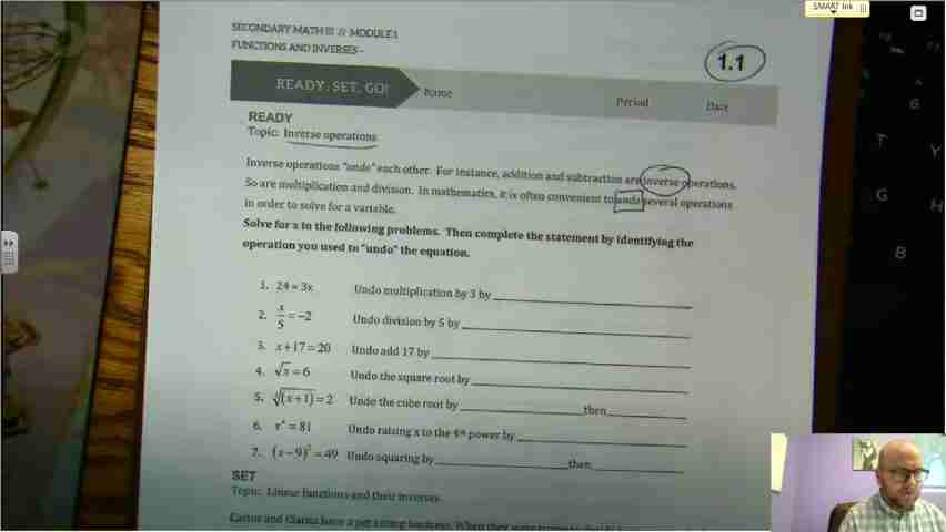 掌握反函数与线性函数：家庭作业1.1 详解